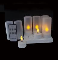 Remote Control Rechargeable LED Candle Tea Lights (Set of 6) - Flameless LED Candles - Vivid Flickering like real candles,Battery Operated/Powered Candles,No Wax No Mess, No Fire Risk