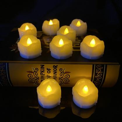 Φ3.6cm * H3.0cm LED Tea Light Candles (24PCS Pack) -Operated By CR2032 Button Battery (Battry is Included) - Lasting up to 90 hours