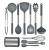 12 PCS Kitchen Cooking Utensils Set, Non-stick Silicone Kitchen Utensils Set Heat-resistant Stainless Steel Handle, BPA-Free, Cooking Tool Mixing Kitchen Tool Set