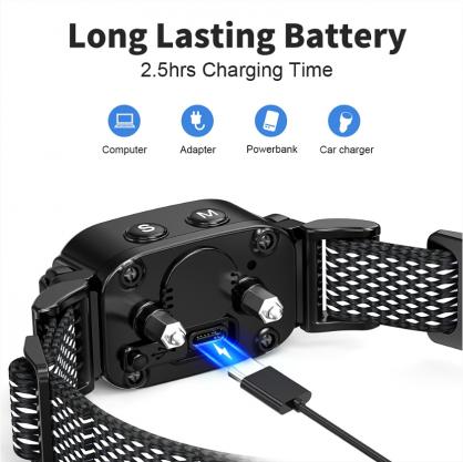 Bark Collar- Smart Dog Bark Collar for Small Medium Large Dogs(15-110lbs), Rechargeable Anti Bark Training Collar with 7 Adjustable Sensitivity, Barking Collar with Beep Vibration Harmless Shock