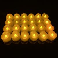 Φ3.6cm * H3.0cm LED Tea Light Candles (24PCS Pack) -Operated By CR2032 Button Battery (Battry is Included) - Lasting up to 90 hours