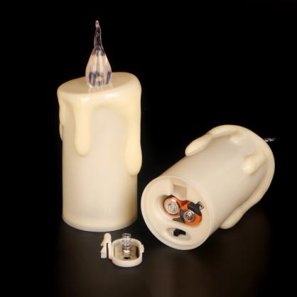 Φ6.0cm LED Candles Lights (6PCS Pack) - Battery Operated by 2 x AA alkaline batteries (Not Included), Flameless led candles with Flickering Flame (Lighting Up To 150 hours)