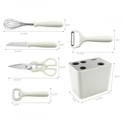 Kitchen Gadget Kit 6PCS Set, Stainless steel peeler, household kitchen gadgets, fruit, vegetable peeler kit, non-slip handle and high quality stainless steel for durability.