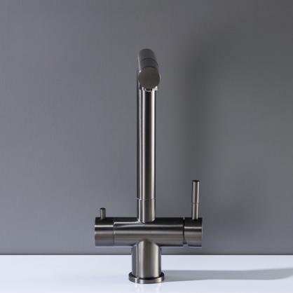 H35cm Kitchen Sink Faucets with Pull Down Sprayer (SUS304 Stainless Steel,3 Water Outlet Modes), Single Handle High Arc Pull Down Kitchen Faucet