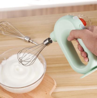 USB Rechargable Handheld Egg Beate,MINI Household Cordless Electric Hand Mixer with 2 Detachable Stir Whisks 4 Speed Modes,Baking At Home for Kitchen,Lightweight Portable