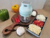 Electric Garlic Chopper,Electronic Food Chooper,Automatic Mini Masher Crusher,USB Rechargeable Food Chopper,Portable Food Processor for Vegetables/Meats/Spices,250ml