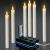 LED Rechargeable Taper Candle Lights with charging base and remote control function (6pcs Set)