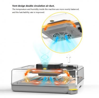 Automatic Egg Incubator for Hatching, 48-Egg Capacity with Temperature & Humidity Control, Auto Egg Turner, Built-in Egg Candler, Multi-Purpose Incubator for Chicken, Duck, Goose, Quail Eggs
