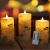 Φ7.5cm LED Flameless Candles (3PCS SET) - Battery Operated Electric LED Pillar Candles with Remote Control Cycling 24 Hours Timer - Birch Effect, Real Wax, 3D Wick, Realistic Flickering, Vivid Christmas/Festival/Party Decorative Candle Sets