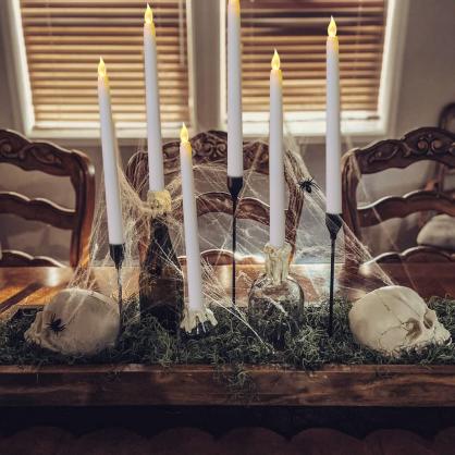 Φ2.0cm * H27.5cm LED Taper Candles Lights With Remote Control & Timer Function (10PCS Pack), Operated by 3 x AA Batteries (Not Included), Lighting up to 150 hours, Flameless Candlesticks with Flickeri