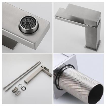 H31CM Bathroom Basin Faucet/Kitchen Sink Faucet, SUS304 Stainless Steel