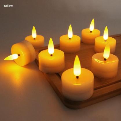 Φ3.6cm * H4.6cm LED Tea Light Candles Button Battery Operated(12PCS Pack) -Powered By CR2032 Battery (Battry is Included) - Lasting up to 90 hours