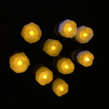 Φ3.6cm * H3.0cm LED Tea Light Candles (24PCS Pack) -Operated By CR2032 Button Battery (Battry is Included) - Lasting up to 90 hours