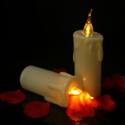 Φ6.0cm LED Candles Lights (6PCS Pack) - Battery Operated by 2 x AA alkaline batteries (Not Included), Flameless led candles with Flickering Flame (Lighting Up To 150 hours)