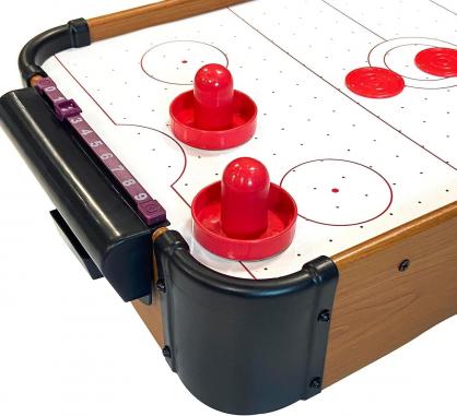 Portable Table Top Mini Wooden Air Hockey Game, with 2 Strikers and 2 Pucks, Mini Air Hockey, Table Top Air Hockey, Mini Air Hockey Table, Tabletop Air Hockey Game