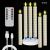 Rechargeable Flameless LED Taper Candles (6pcs set), with Charging Base, LED Taper Candles with Remote Timer, 3D Flickering Flame for Home & Commercial Decoration