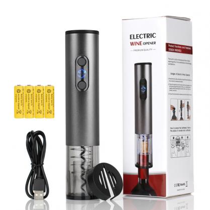 2-in-1 Rechargeable Electronic Wine Opener (aluminum housing)