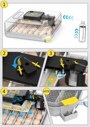 Automatic Egg Incubator for Hatching, 48-Egg Capacity with Temperature & Humidity Control, Auto Egg Turner, Built-in Egg Candler, Multi-Purpose Incubator for Chicken, Duck, Goose, Quail Eggs