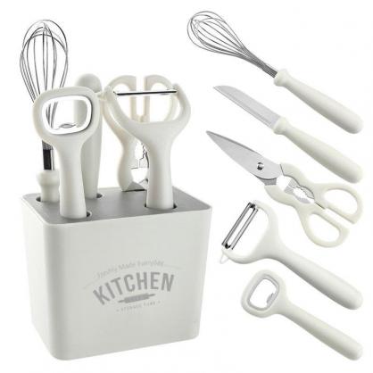 Kitchen Gadget Kit 6PCS Set, Stainless steel peeler, household kitchen gadgets, fruit, vegetable peeler kit, non-slip handle and high quality stainless steel for durability.