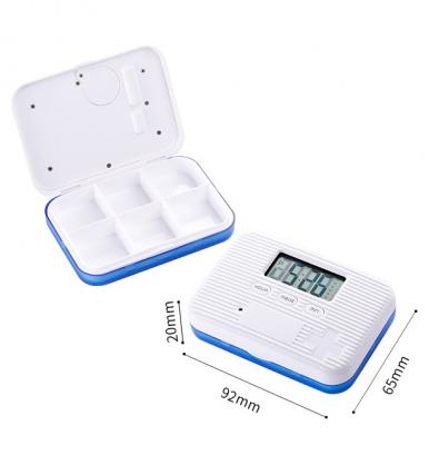 Electronic Pill Box (6 grids) with timer - Digital Tablet Organizer with Alarm Setting, Smart Pill Taking Reminder