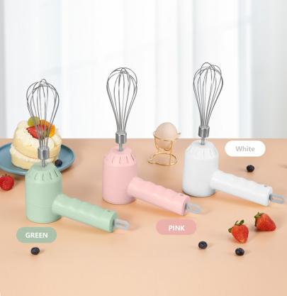 USB Rechargeable Handheld Egg Beater, Household Cordless Electric Hand Mixer with 2 Detachable Stir Whisks 4 Speed Modes,Baking At Home For Kitchen,Lightweight Portable