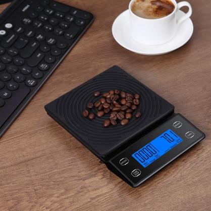 Digital Coffee Scale with Timer for Pour Over and Drip Coffee with 0.1 oz /1 g Increment to 3000g limited