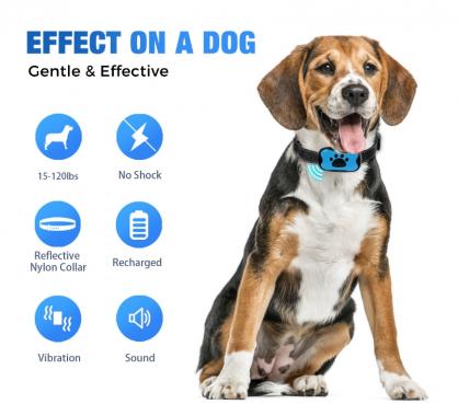 Anti Bark Collar,No Shock Training Dog Collar,Humane with Vibration and Sound Barking Collar for Small/Medium/Large Dogs 5-100lbs