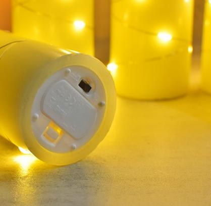 Φ5.5cm LED Flameless Wax Candles with copper wire lamp (5 PCS SET) - Battery Operated Electric LED Pillar Candles with Remote Control Cycling 24 Hours Timer - Real Wax, 3D Wick, Realistic Flickering, Vivid Christmas/Festival/Party Decorative Candle Sets