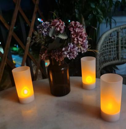 Rechargeable LED Candle TeaLight (Set of 12) - Flameless LED Candle Lights - Flickering Amber,Battery Operated/Powered Candles,No Wax No Mess, No Fire Risk, Windproof, Portable