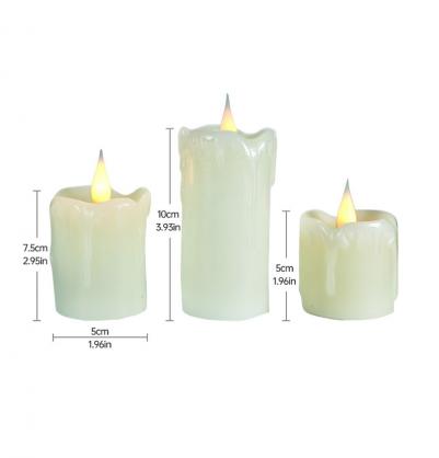 Φ5.0cm Battery Operated Electronic LED WAX Tealight Candle Set (6 Pack)
