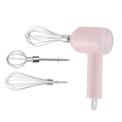 USB Rechargeable Handheld Egg Beater, Household Cordless Electric Hand Mixer with 2 Detachable Stir Whisks 4 Speed Modes,Baking At Home For Kitchen,Lightweight Portable