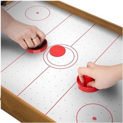 Portable Table Top Mini Wooden Air Hockey Game, with 2 Strikers and 2 Pucks, Mini Air Hockey, Table Top Air Hockey, Mini Air Hockey Table, Tabletop Air Hockey Game