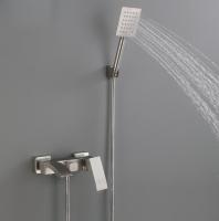 Brushed Nickel Wall Mount Shower Faucet Set (SUS304 Stainless Steel, Square Shower-head, Bathroom Rainfall Shower System, Shower Trim Kit) Brushed Nickel Wall Mount Shower Faucet Set (SUS304 Stainless Steel, Square Shower-head, Bathroom Rainfall Shower System, Shower Trim Kit)