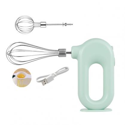 USB Rechargable Handheld Egg Beate,MINI Household Cordless Electric Hand Mixer with 2 Detachable Stir Whisks 4 Speed Modes,Baking At Home for Kitchen,Lightweight Portable