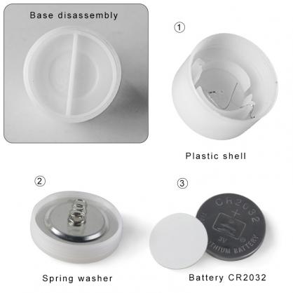 Φ3.6cm * H3.5cm LED Tea Light Candles (25PCS Pack) - Operated By CR2032 Button Battery (Battery is Included) - Lighting up to 70 hours