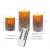 Φ7.5cm LED Flameless Candles (3PCS SET) - Battery Operated Electric LED Pillar Candles with Remote Control Cycling 24 Hours Timer - Pine Effect, Real Wax, 3D Wick, Realistic Flickering, Vivid Christmas/Festival/Party Decorative Candle Sets