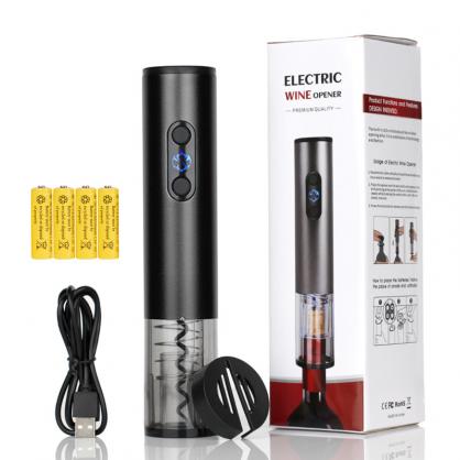 2-in-1 Rechargeable Electronic Wine Opener (aluminum housing)