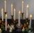 LED Rechargeable Taper Candle Lights with charging base and remote control function (6pcs Set)