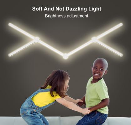 Smart DIY LED Wall Lights, Wi-Fi & Bluetooth Connection & Pairing then APP & Music Sync Voice Control,RGB Light Bar with 16 Million Optional Colors & 44+ Scenes, Dimmable Home Decor Wall Light for Gaming Room TV Bedroom (6/12 Pack Optional)