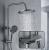 Wall Mount Shower Faucet Set (SUS304 Stainless Steel, Square Shower-head, Bathroom Rainfall Shower System, Shower Trim Kit) Wall Mount Shower Faucet Set (SUS304 Stainless Steel, Square Shower-head, Bathroom Rainfall Shower System, Shower Trim Kit)