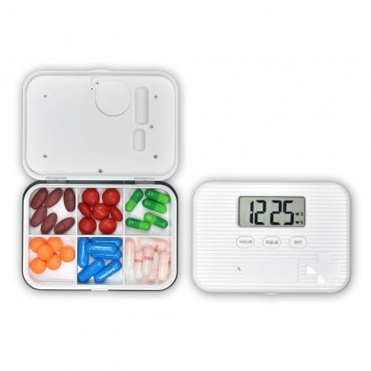Electronic Pill Box (6 grids) with timer - Digital Tablet Organizer with Alarm Setting, Smart Pill Taking Reminder
