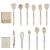 Cooking Utensils Set, 13 PCS Silicone Kitchen Utensils Set with Holder Spoons Spatulas Tongs Whisk for Cooking, Non-stick Heat Resistant Kitchen Tools and Gadgets with Stainless Steel Handle