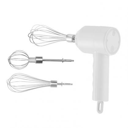 USB Rechargeable Handheld Egg Beater, Household Cordless Electric Hand Mixer with 2 Detachable Stir Whisks 4 Speed Modes,Baking At Home For Kitchen,Lightweight Portable