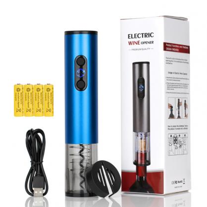 2-in-1 Rechargeable Electronic Wine Opener (aluminum housing)
