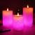 Φ8.0cm LED Flameless RGB Color Changing Candles (3PCS SET) - Battery Operated Electric LED Pillar Candles with Remote Control 4H/8H Setting & Cycling 24 Hours Timer -3D Wick, Realistic Flickering, Vivid Christmas/Festival/Party Decorative Candle Sets