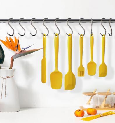 Silicon Cake Making Set,Silicone Spatula Set (6-in-1), 6 Piece High Heat Resistant Silicone Spatulas, Food Grade BPA Free, Non-Stick Rubber Spatula Kitchen Utensils for Cooking, Baking, Mixing