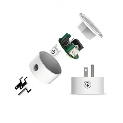 US Wifi & Bluetooth Smart Plug,Smart Home Outlet Compatible with Alexa Google Assistant for Voice Control, Remote Control, Timer, Mini Smart Outlet WiFi Socket, No Hub Required