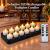 Inductive Rechargeable LED Tealight Candles (12PCS Set) - Flameless Electronic Candle Lights with 8-keys Timer Remote Controller