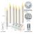 LED Rechargeable Taper Candle Lights with charging base and remote control function (6pcs Set)