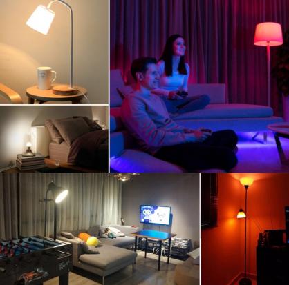 5W GU10 Smart LED Bulb (1PC Pack), multi-functional with RGB Color Changing, dimmable, Syncs with Music, Bluetooth or APP WIFI remote control or support Alexa, Google voice control